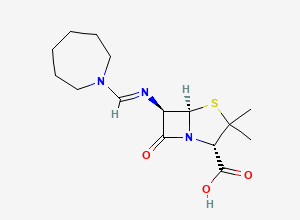 Two-dimensional chemical structure of Amdinocillin, CAS 32887-01-7