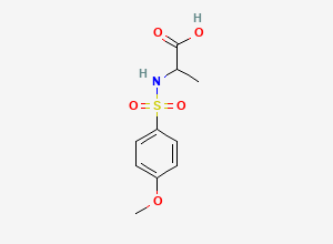 Two-dimensional chemical structure of 2-{[(4-Methoxyphenyl)sulfonyl]amino}propanoic acid