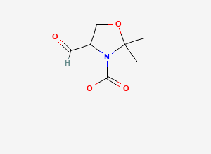 Two-dimensional chemical structure of 3-Boc-2,2-dimethyloxazolidine-4-carboxaldehyde, (A+-)-