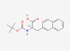 Two-dimensional chemical structure of 2-Tert-butoxycarbonylamino-3-naphthalen-2-YL-propionic acid