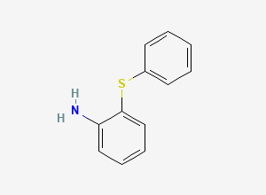 Two-dimensional chemical structure of 2-(Phenylthio)aniline / 2-Aminodiphenyl Sulfide, CAS 1134-94-7