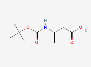 Two-dimensional chemical structure of 3-(((Tert-butoxy)carbonyl)amino)butanoic acid