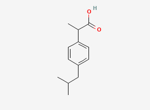 Two-dimensional chemical structure of Ibuprofen for peak identification CRS (Y0000881), CAS 15687-27-1