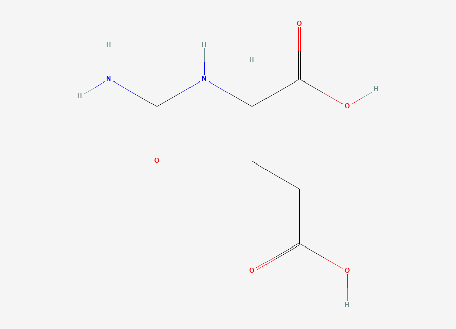 Two-dimensional chemical structure of 2-(Carbamoylamino)Pentanedioic Acid