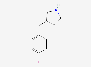 Two-dimensional chemical structure of 3-(4-Fluorobenzyl)pyrrolidine