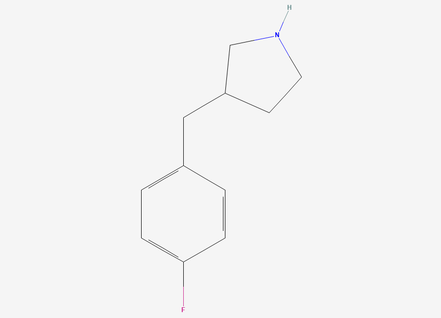 Two-dimensional chemical structure of 3-(4-Fluorobenzyl)pyrrolidine