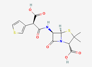 Two-dimensional chemical structure of Ticarcillin