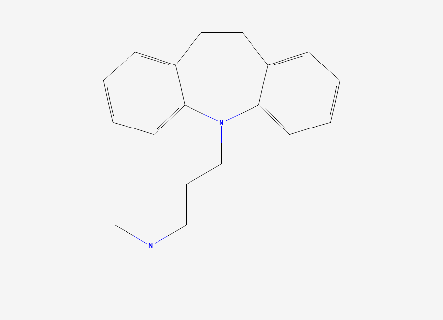 Two-dimensional chemical structure of Clomipramine EP Impurity B / Imipramine, CAS 50-49-7