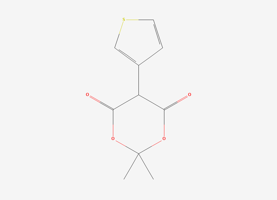 Two-dimensional chemical structure of 2,2-Dimethyl-5-(3-thienyl)-1,3-dioxane-4,6-dione