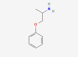 Two-dimensional chemical structure of 2-Amino-1-phenoxypropan, CAS 35205-54-0