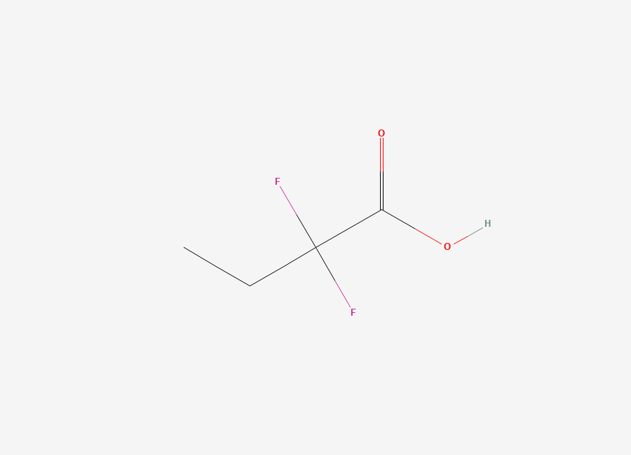 Two-dimensional chemical structure of 2,2-Difluorobutyric acid