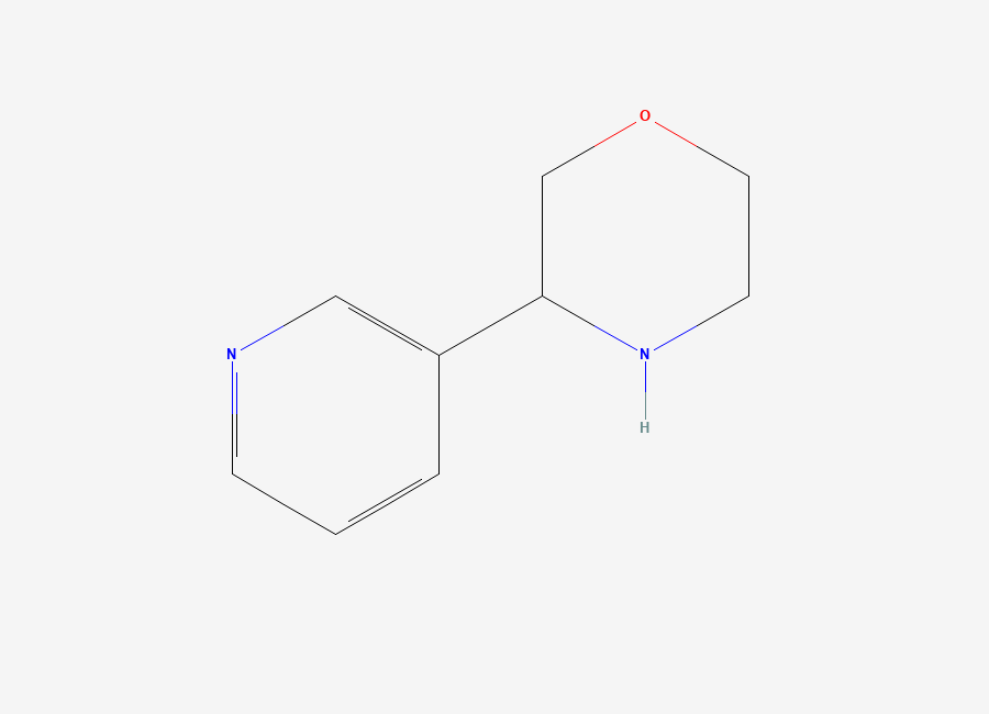 Two-dimensional chemical structure of 3-(Pyridin-3-yl)morpholine