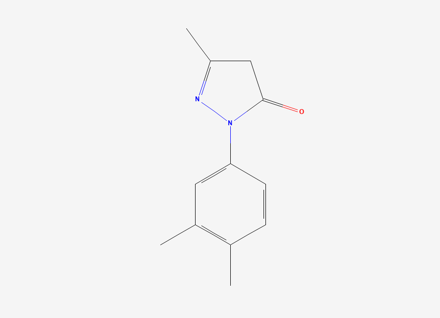 Two-dimensional chemical structure of 2-(3,4-Dimethylphenyl)-2,4-dihydro-5-methyl-3H-pyrazol-3-one