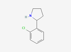 Two-dimensional chemical structure of 2-(2-Chlorophenyl)pyrrolidine