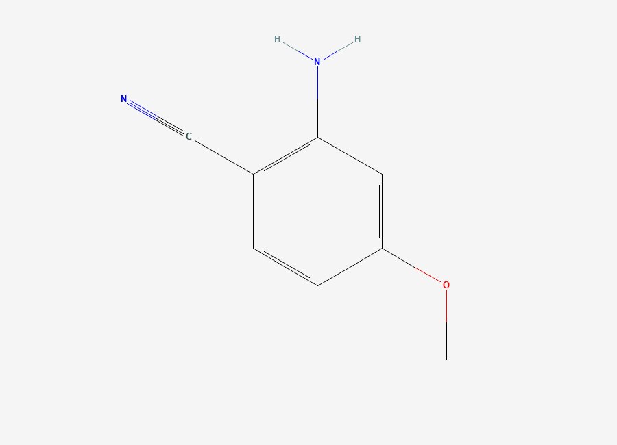 Two-dimensional chemical structure of 2-Amino-4-methoxybenzonitrile