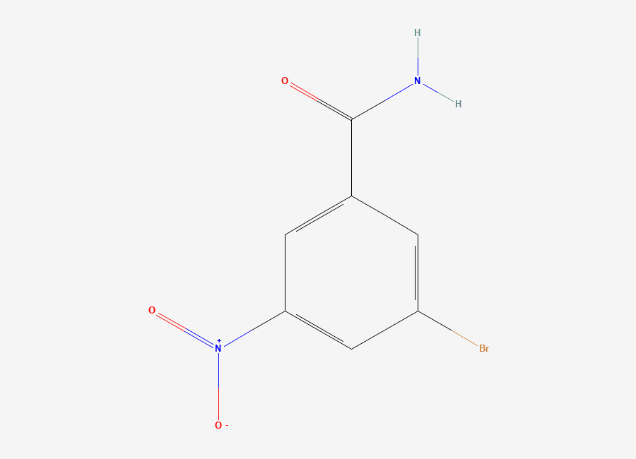 Two-dimensional chemical structure of 3-Bromo-5-nitrobenzamide