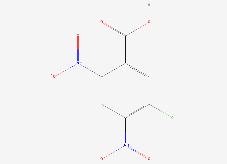 Two-dimensional chemical structure of 5-Chloro-2,4-dinitrobenzoic acid