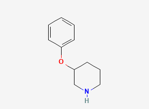 Two-dimensional chemical structure of 3-Phenoxypiperidine