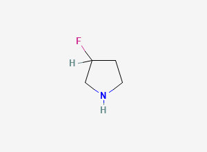 Two-dimensional chemical structure of Pyrrolidine, 3-fluoro-