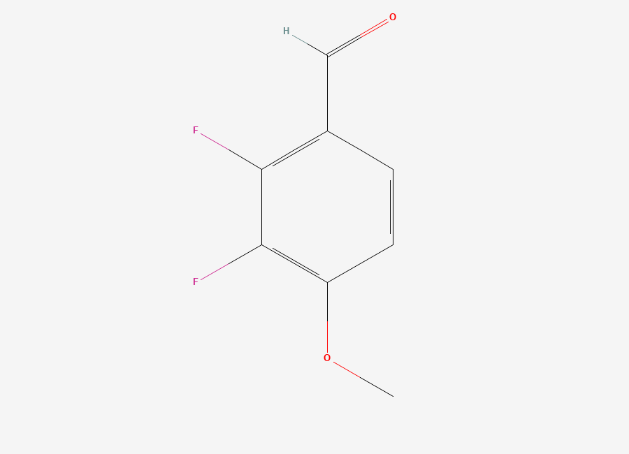 Two-dimensional chemical structure of 2,3-Difluoro-4-methoxybenzaldehyde
