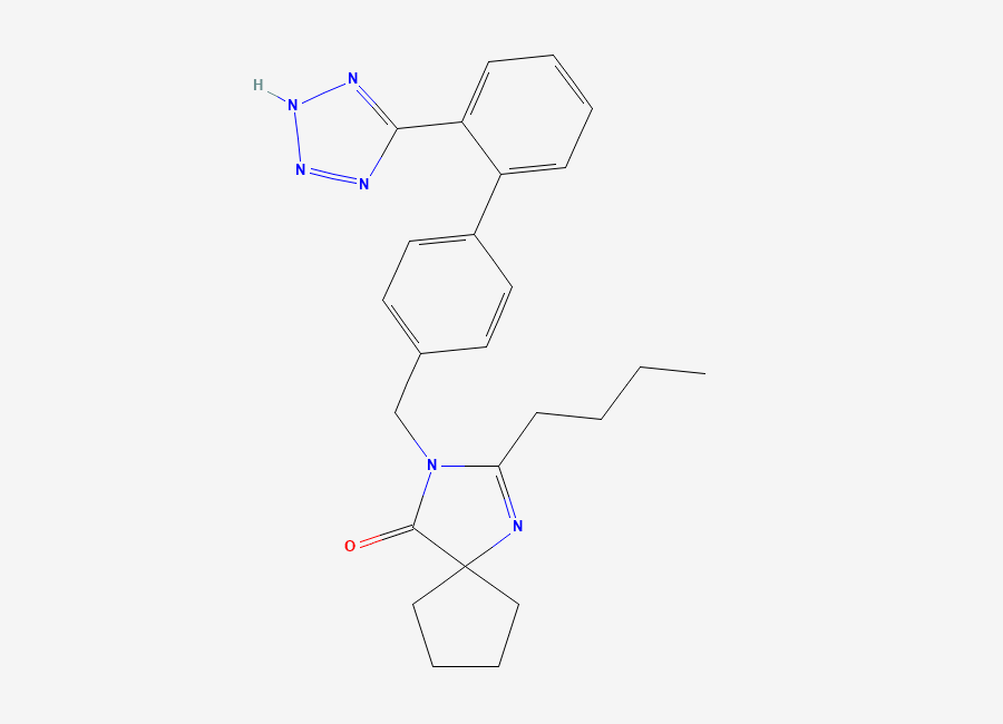 Two-dimensional chemical structure of Irbesartan, CAS 138402-11-6