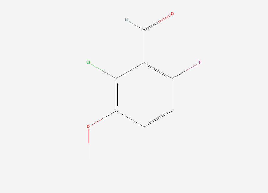 Two-dimensional chemical structure of 2-Chloro-6-fluoro-3-methoxybenzaldehyde