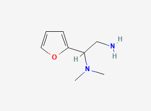 Two-dimensional chemical structure of 1-(2-Furyl)-N1,N1-dimethyl-1,2-ethanediamine