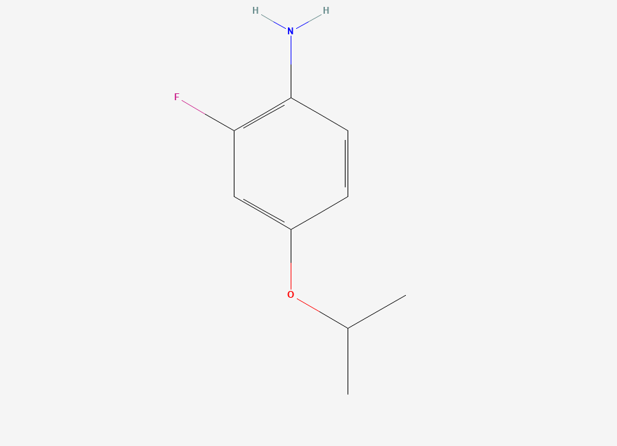 Two-dimensional chemical structure of 2-Fluoro-4-isopropoxyaniline