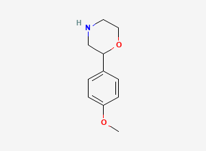 Two-dimensional chemical structure of 2-(4-Methoxyphenyl)morpholine