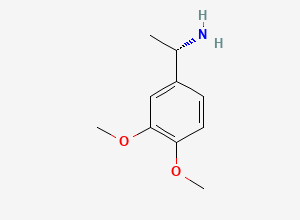 Two-dimensional chemical structure of (1s)-1-(3,4-Dimethoxyphenyl)ethanamine
