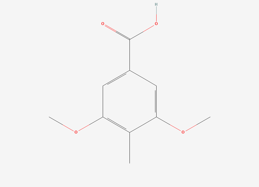 Two-dimensional chemical structure of 3,5-Dimethoxy-4-methylbenzoic acid