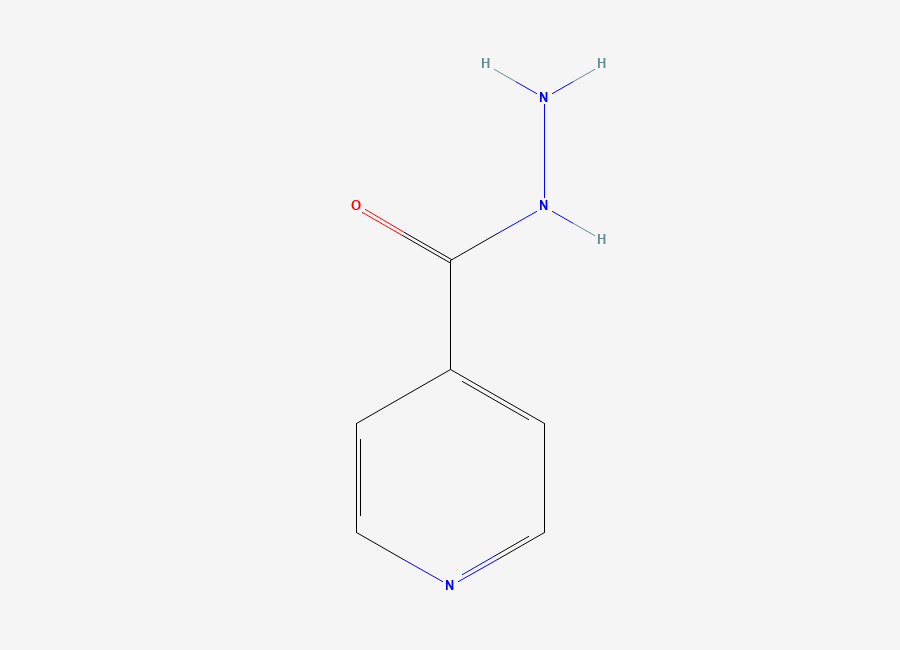 Two-dimensional chemical structure of Isoniazid, CAS 54-85-3
