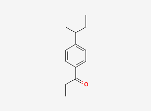 Two-dimensional chemical structure of 1-(4-(sec-Butyl)phenyl)propan-1-one, CAS 96187-76-7