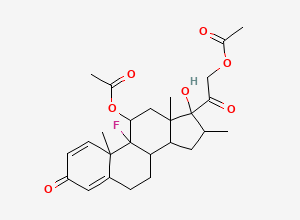 Two-dimensional chemical structure of Betamethasone Acetate EP Impurity C/ Betamethasone Acetate Related Compound C/ Betamethasone 11,21-Diacetate, CAS 330157-05-6