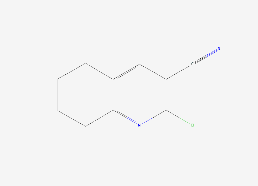 Two-dimensional chemical structure of 2-Chloro-5,6,7,8-tetrahydroquinoline-3-carbonitrile
