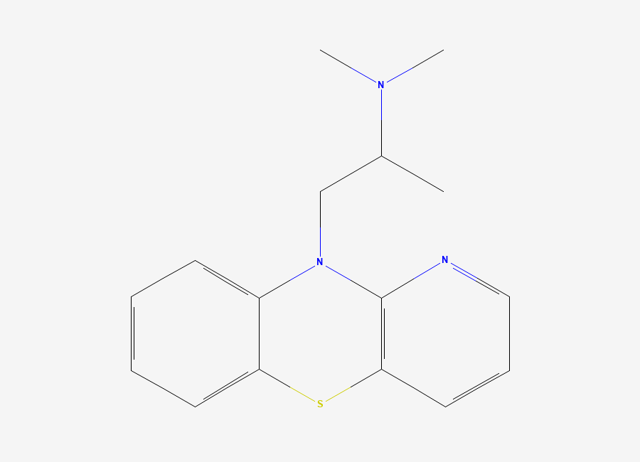 Two-dimensional chemical structure of Isothipendyl, CAS 482-15-5