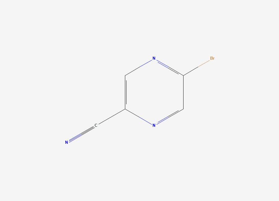 Two-dimensional chemical structure of 2-Bromo-5-cyanopyrazine