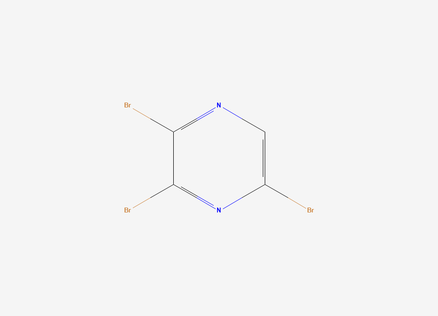 Two-dimensional chemical structure of 2,3,5-Tribromopyrazine