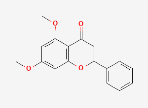 Two-dimensional chemical structure of 5,7-Dimethoxyflavanone