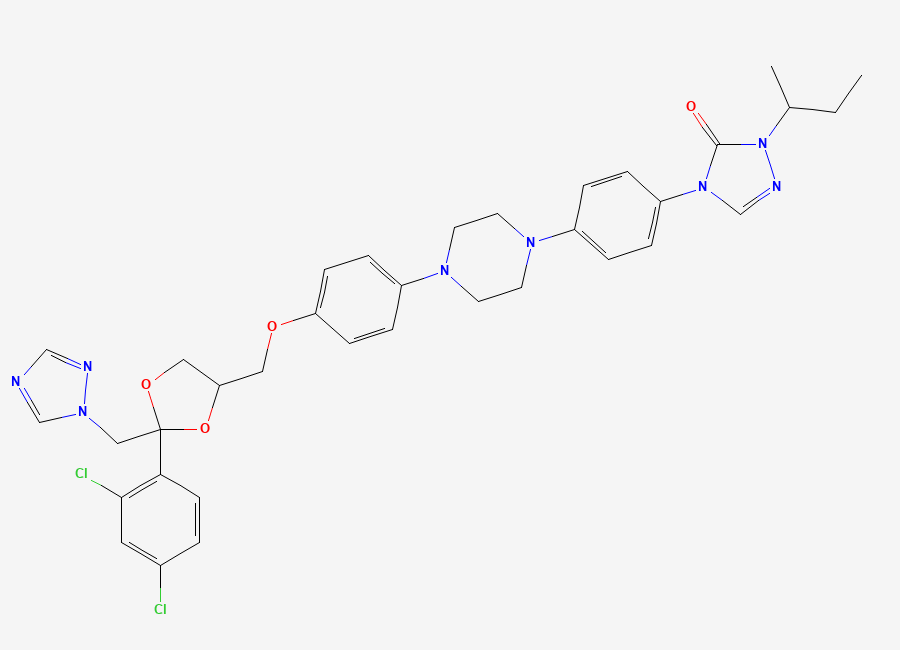 Two-dimensional chemical structure of Itrizole