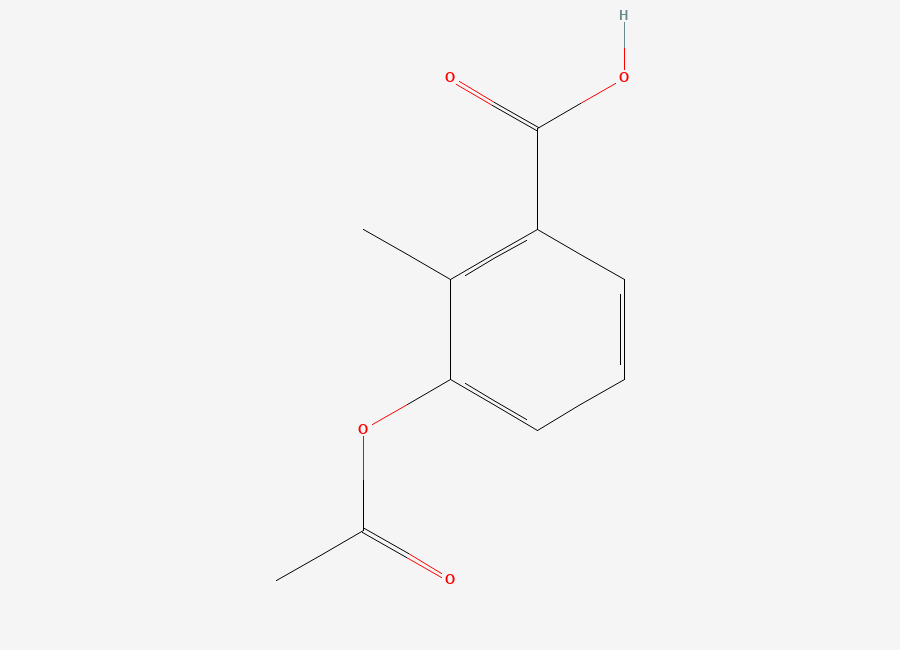 Two-dimensional chemical structure of 3-Acetoxy-2-methylbenzoic acid