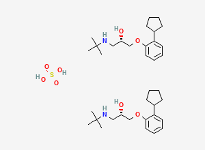 Two-dimensional chemical structure of Penbutolol Sulfate, CAS 38363-32-5