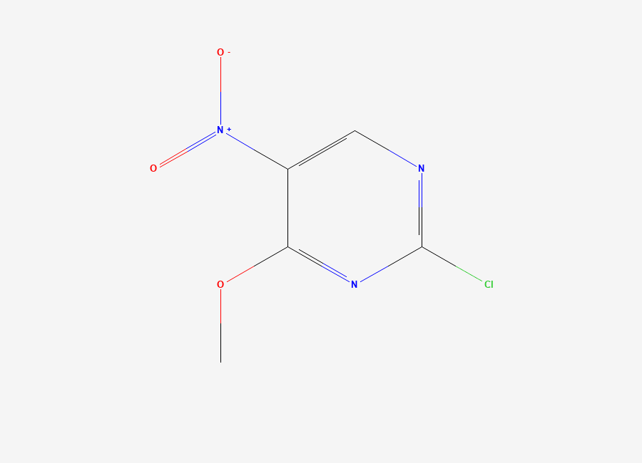 Two-dimensional chemical structure of 2-Chloro-4-methoxy-5-nitropyrimidine