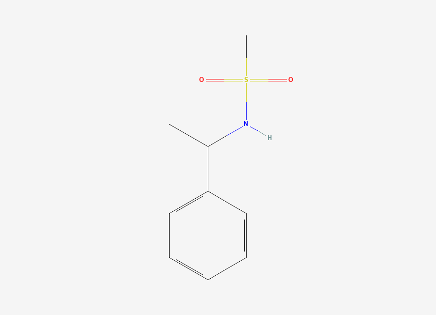 Two-dimensional chemical structure of N-(1-Phenylethyl)methanesulfonamide