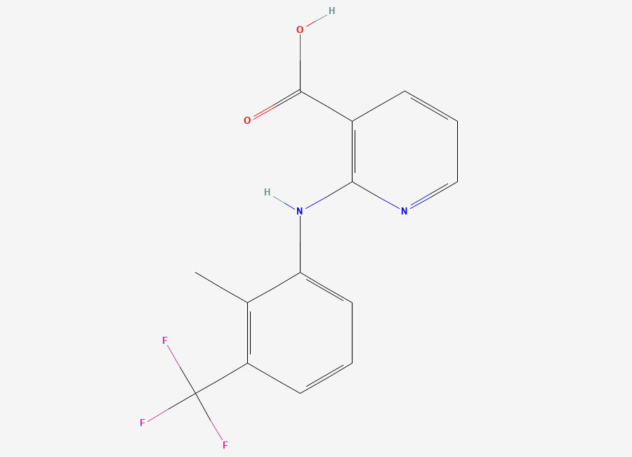 Two-dimensional chemical structure of Flunixin, CAS 38677-85-9
