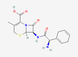 Two-dimensional chemical structure of Cefradine, CAS 38821-53-3