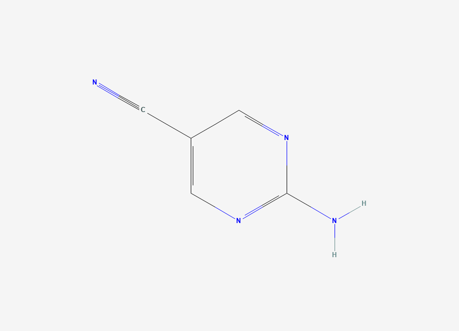 Two-dimensional chemical structure of 2-Aminopyrimidine-5-carbonitrile