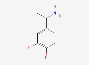 Two-dimensional chemical structure of 1-(3,4-Difluorophenyl)ethanamine
