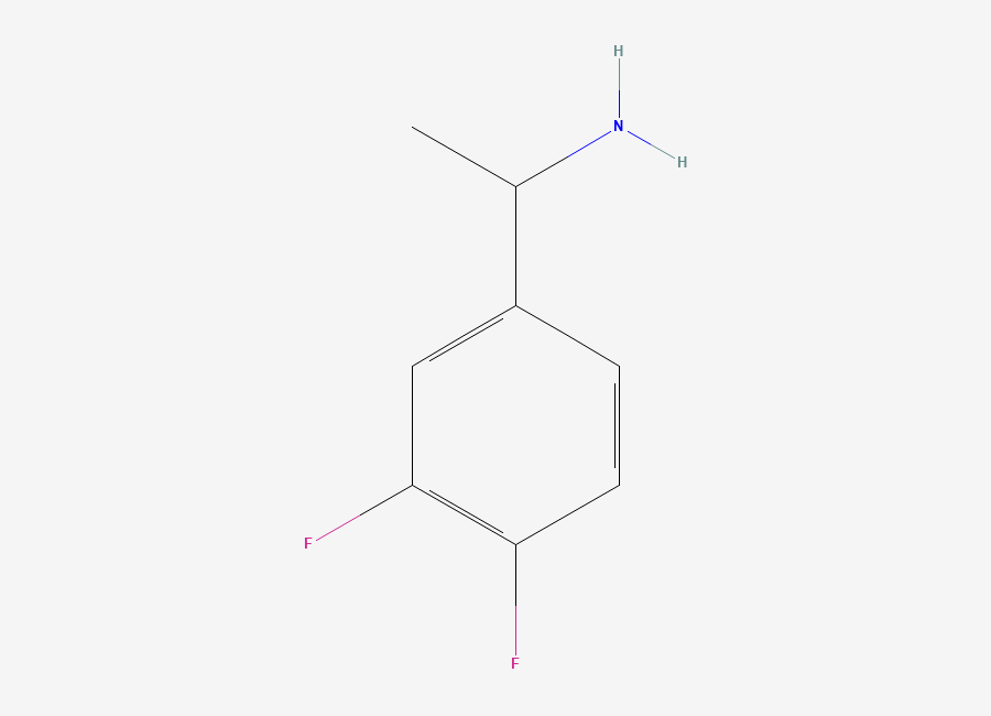 Two-dimensional chemical structure of 1-(3,4-Difluorophenyl)ethanamine