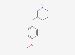 Two-dimensional chemical structure of 3-((4-Methoxyphenyl)methyl)piperidine